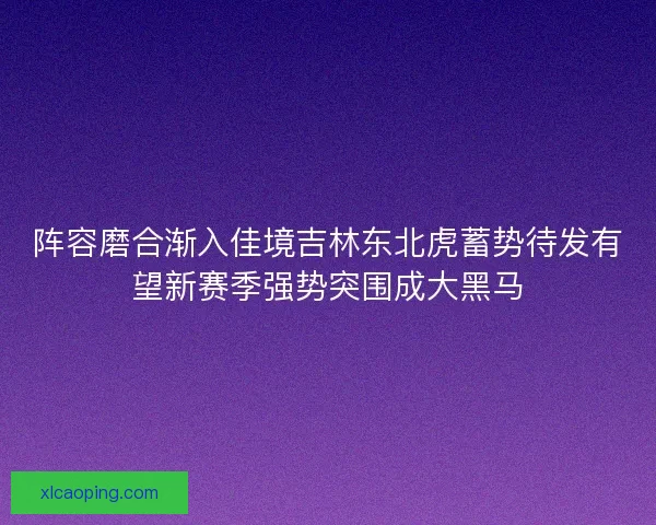 阵容磨合渐入佳境吉林东北虎蓄势待发有望新赛季强势突围成大黑马